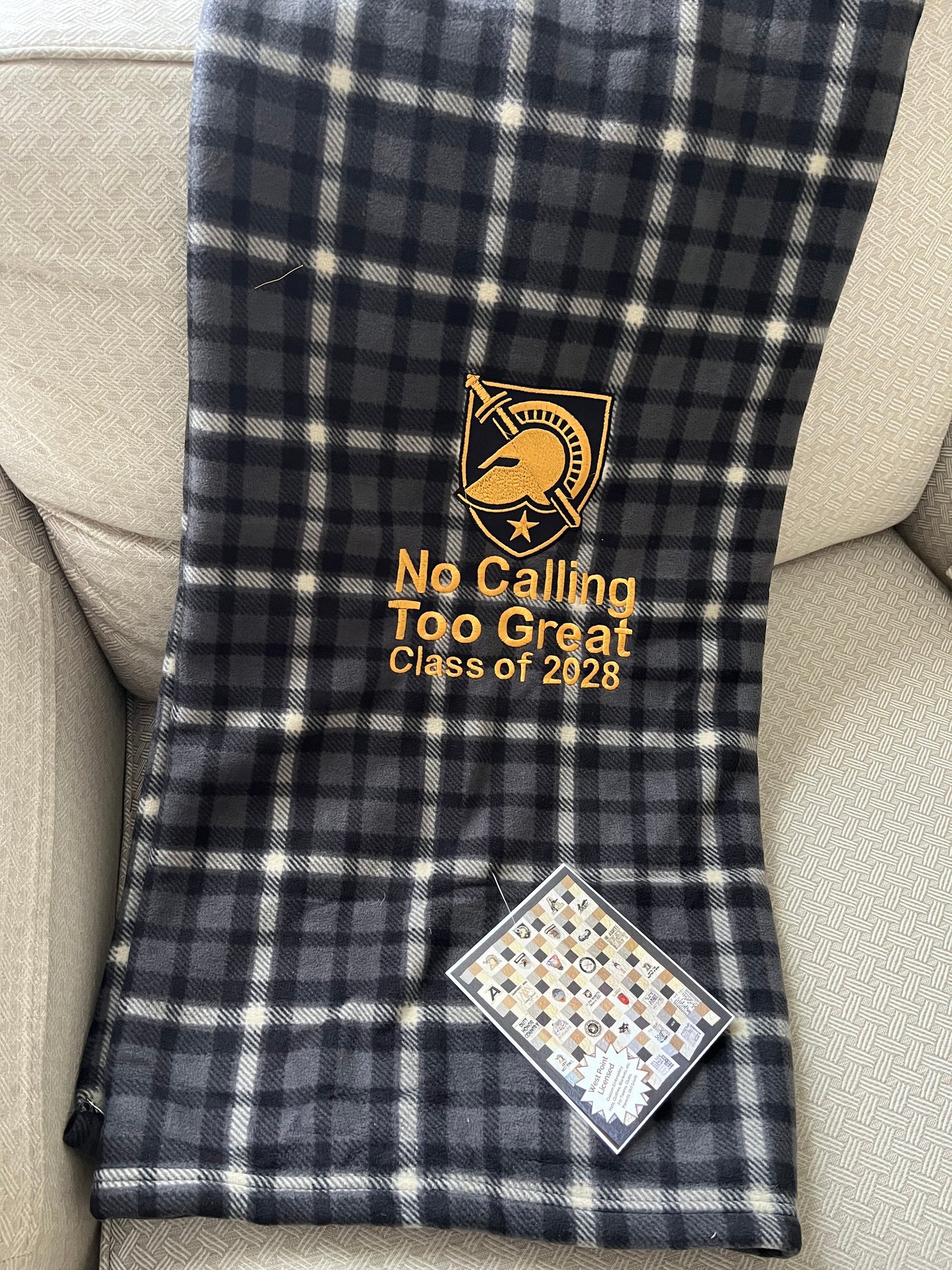 West Point Class Motto Blanket
