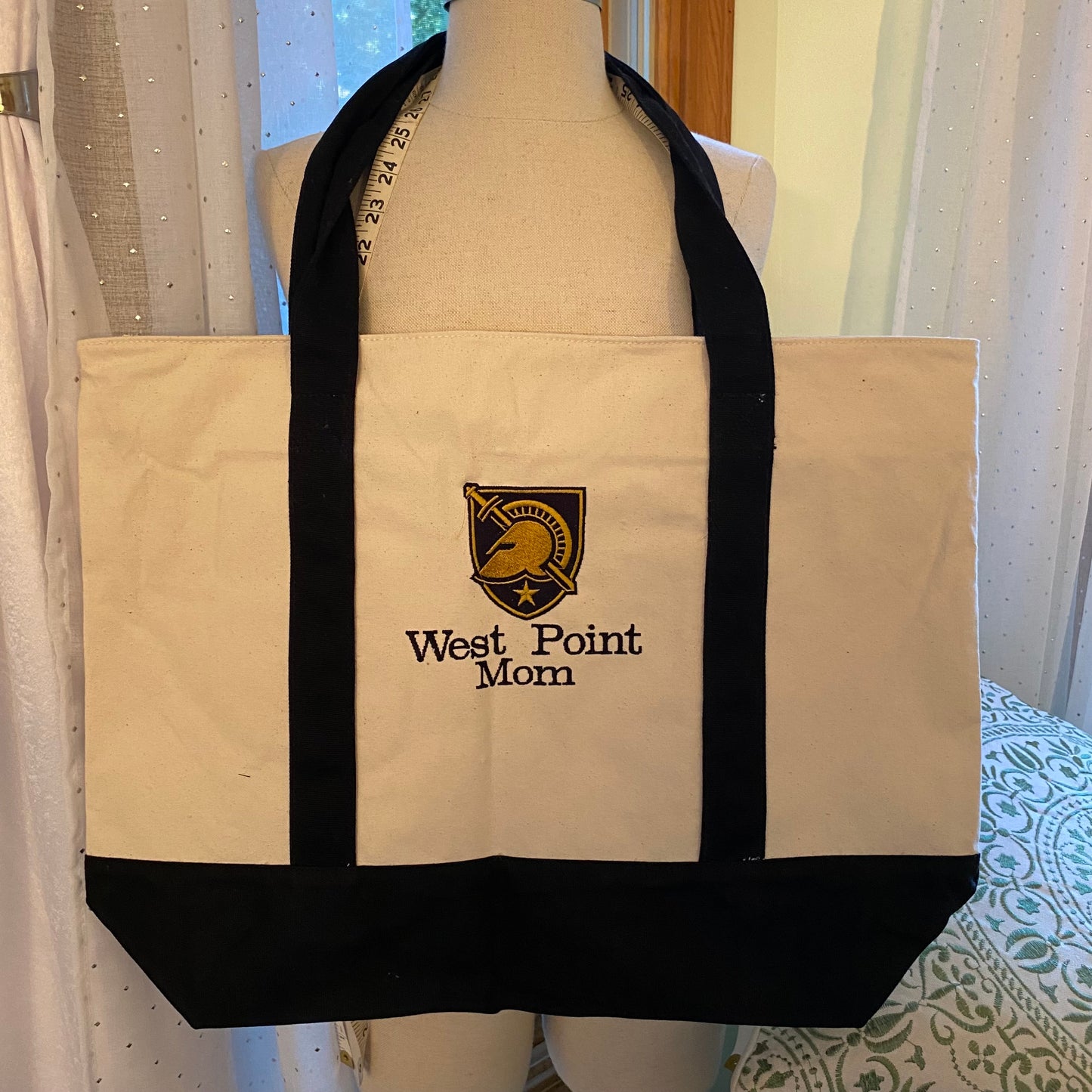Large Zippered Canvas Bag West Point, Naval Academy, Air Force Academy