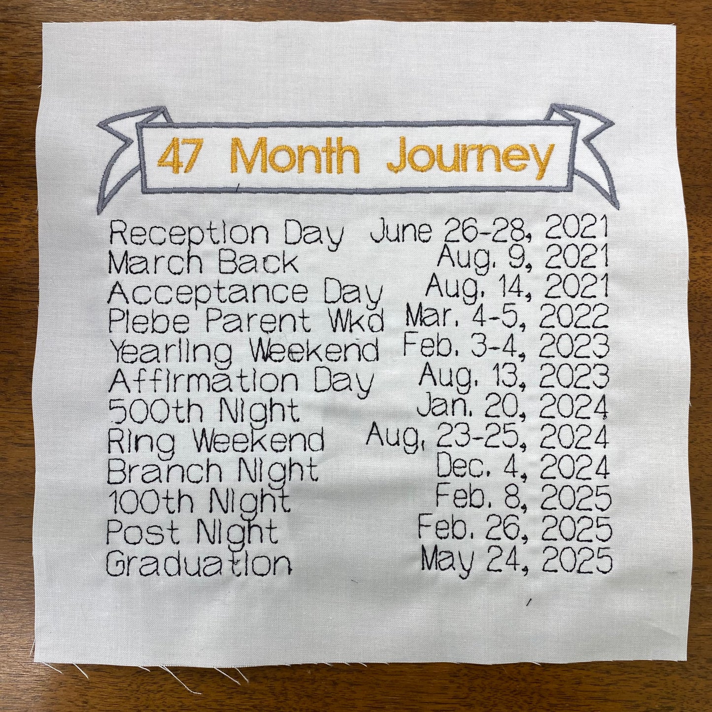 2025 West Point Quilt Block - For Quilts or Decorator Pillows