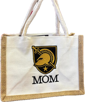 Burlap Tote: Athena Shield Embroidered 5 styles