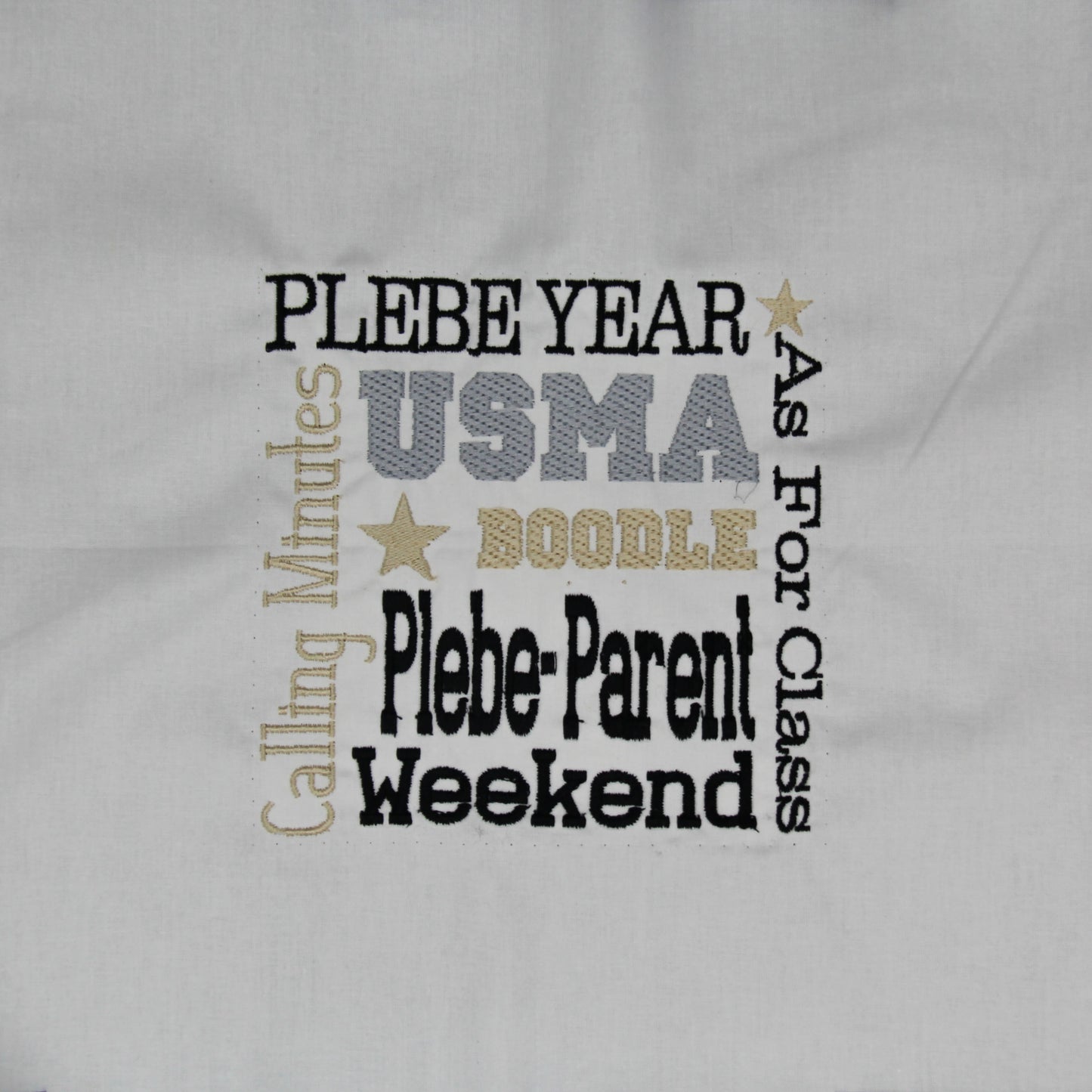 West Point Plebe Year - Quilt Block - For Quilts or Decorator Pillows