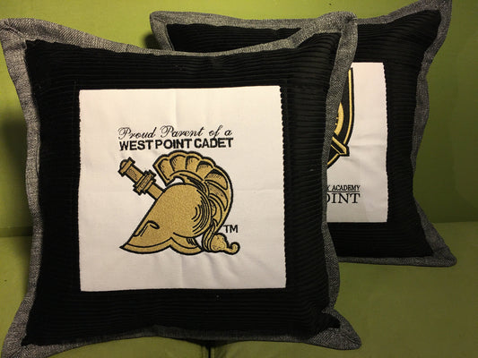 Personalized Proud Grandparents- Embroidered Pillow Case to Celebrate Your Cadet At West Point Fits 18 x 18 inch pillow