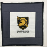 Made with Uniform Handmade Embroidered West Point Knight Pillow Covering to Celebrate Your Cadet At West Point