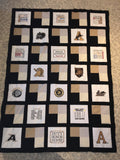 West Point Old School Army A with Mule- Quilt Block - For Quilts or Decorator Pillows