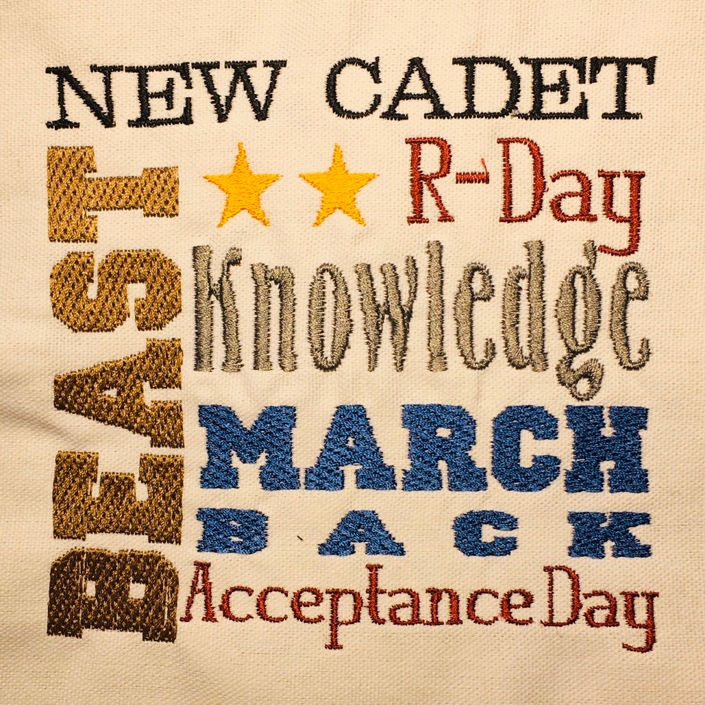 West Point New Cadet - Quilt Block - For Quilts or Decorator Pillows