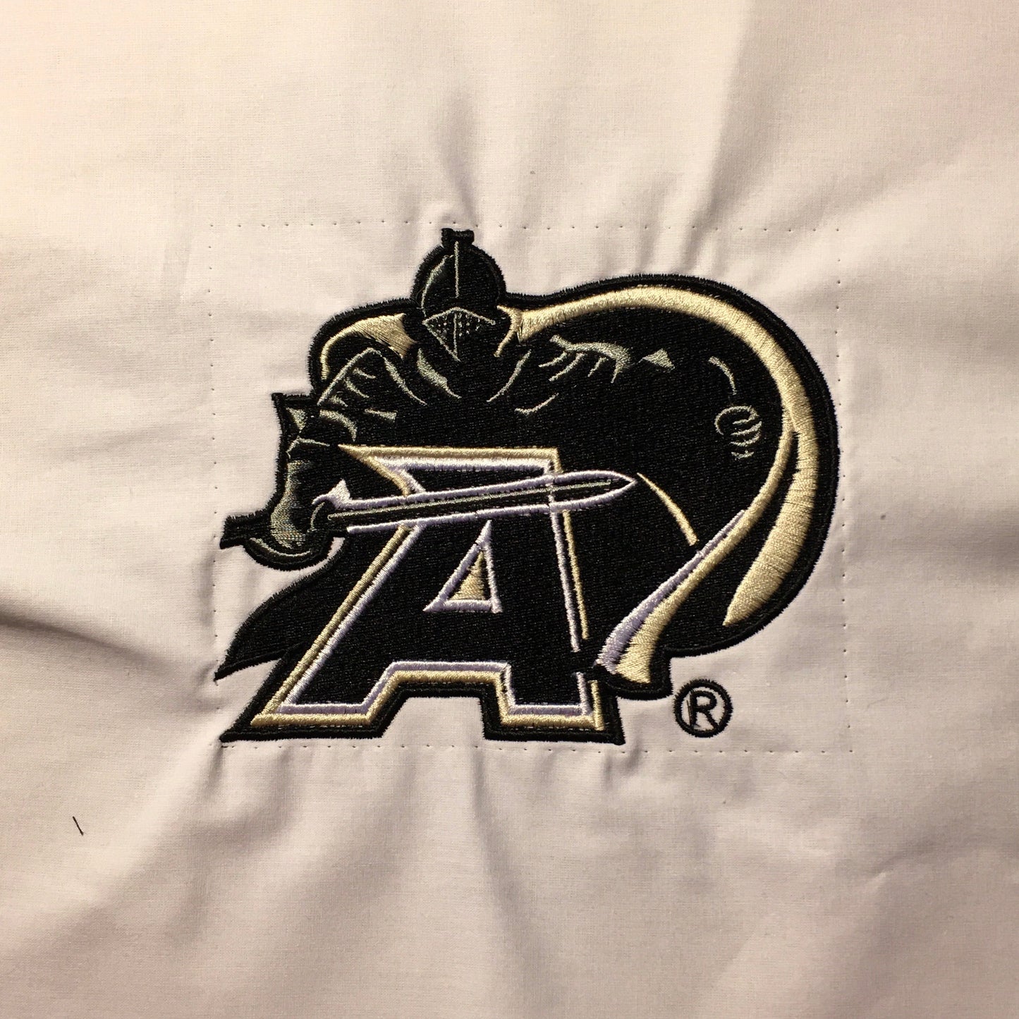 West Point Knight with Army A - Quilt Block - For Quilts or Decorator Pillows