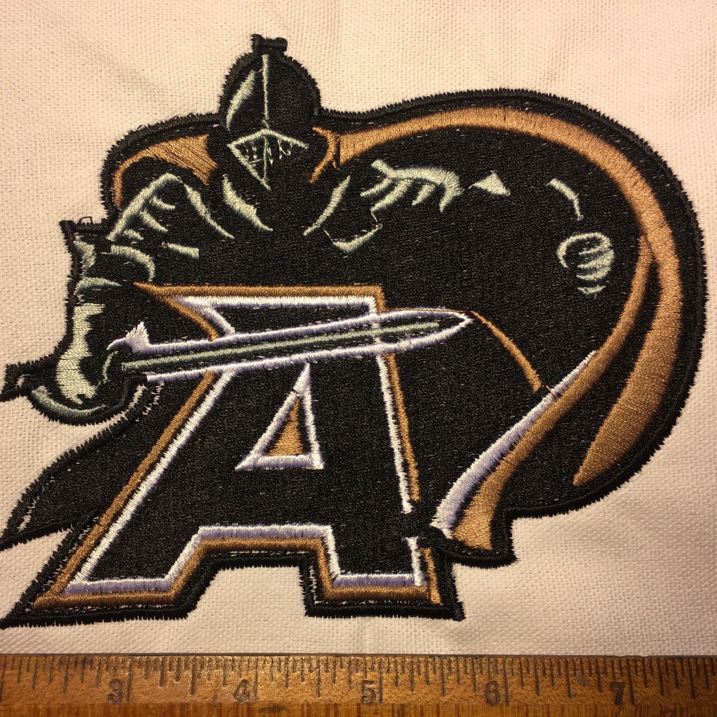 West Point Knight with Army A - Quilt Block - For Quilts or Decorator Pillows