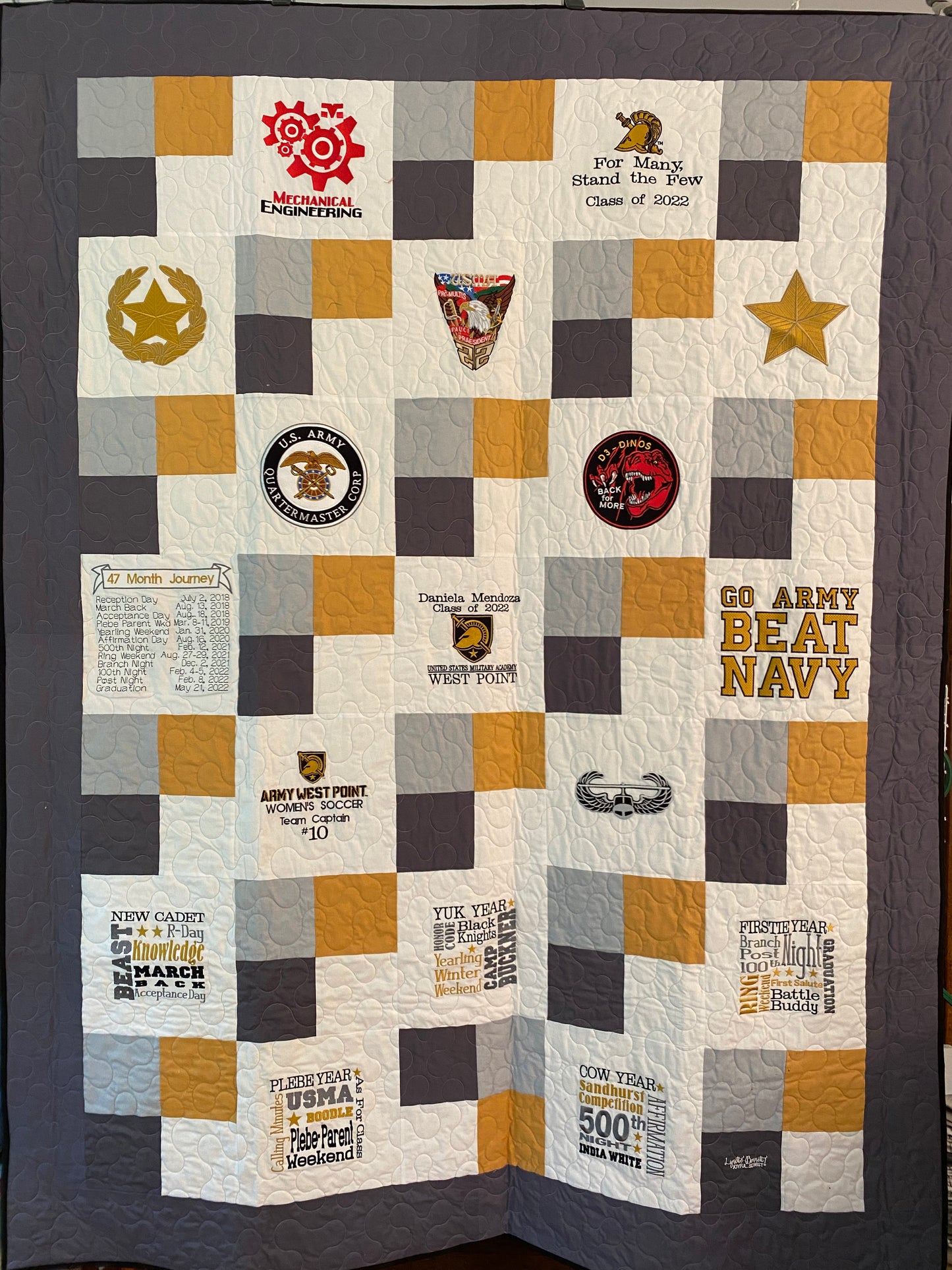West Point Fundraising 47 Month Journey Quilt Program