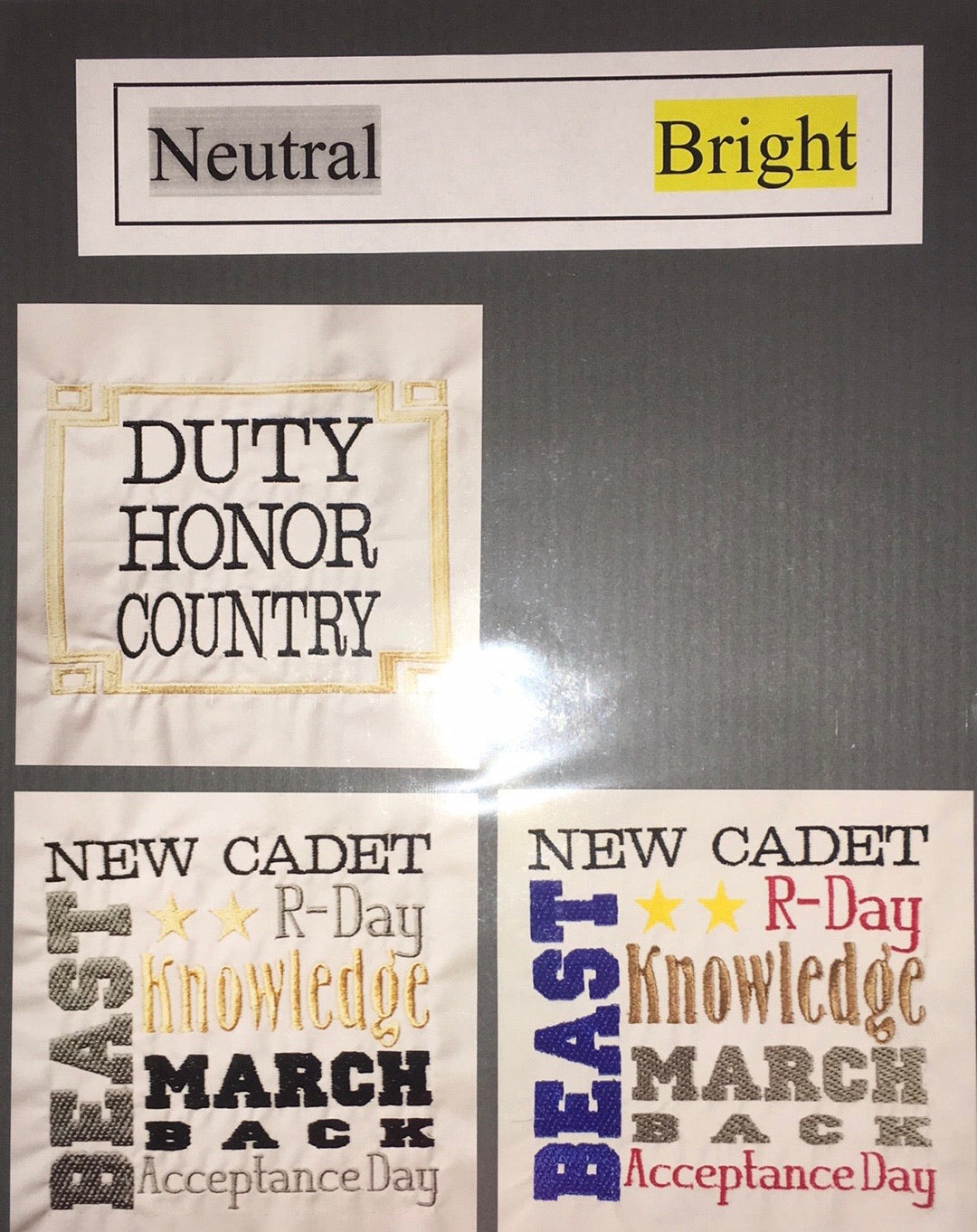 West Point Duty Honor Country - Quilt Block - For Quilts or Decorator Pillows