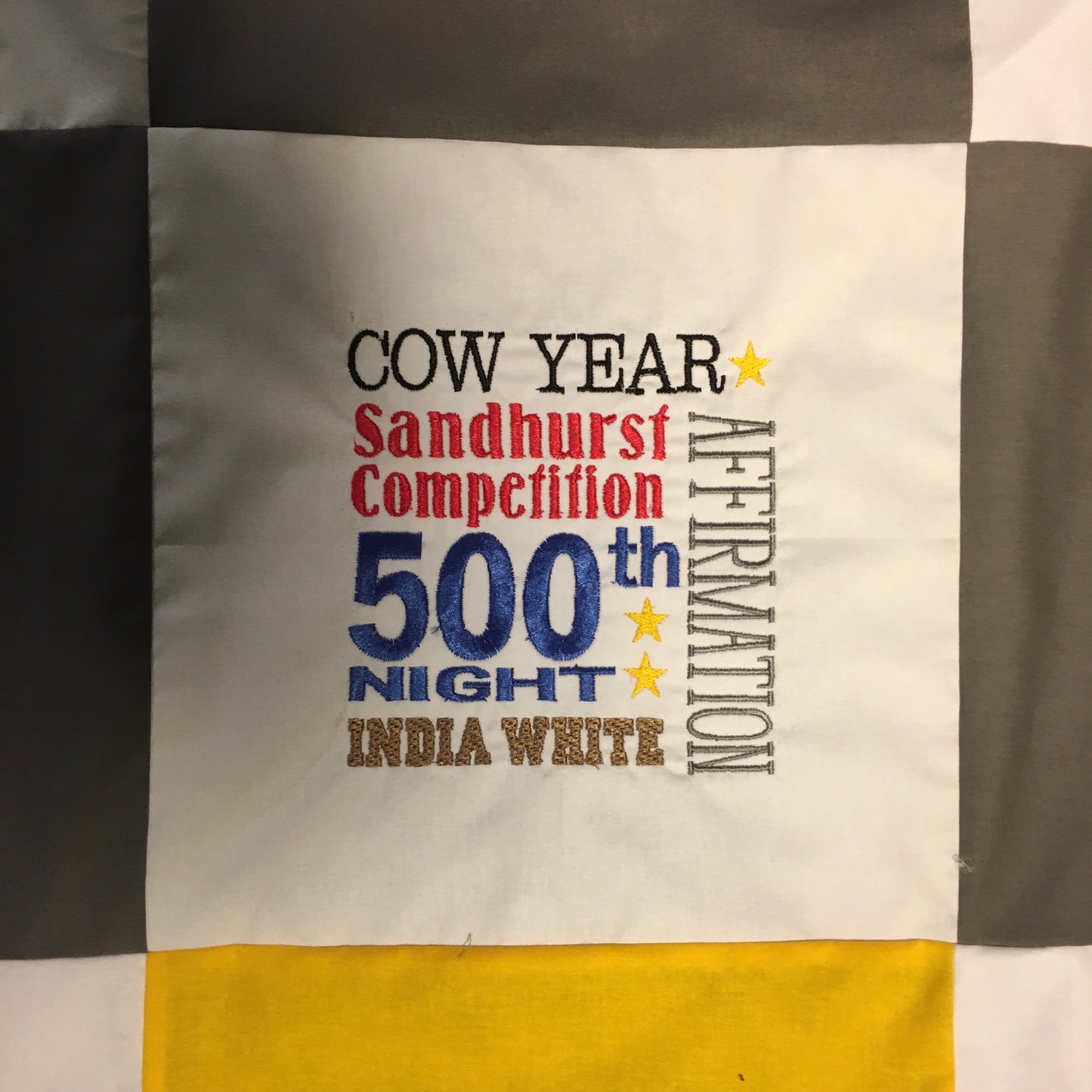 West Point Cow Year - Quilt Block - For Quilts or Decorator Pillows