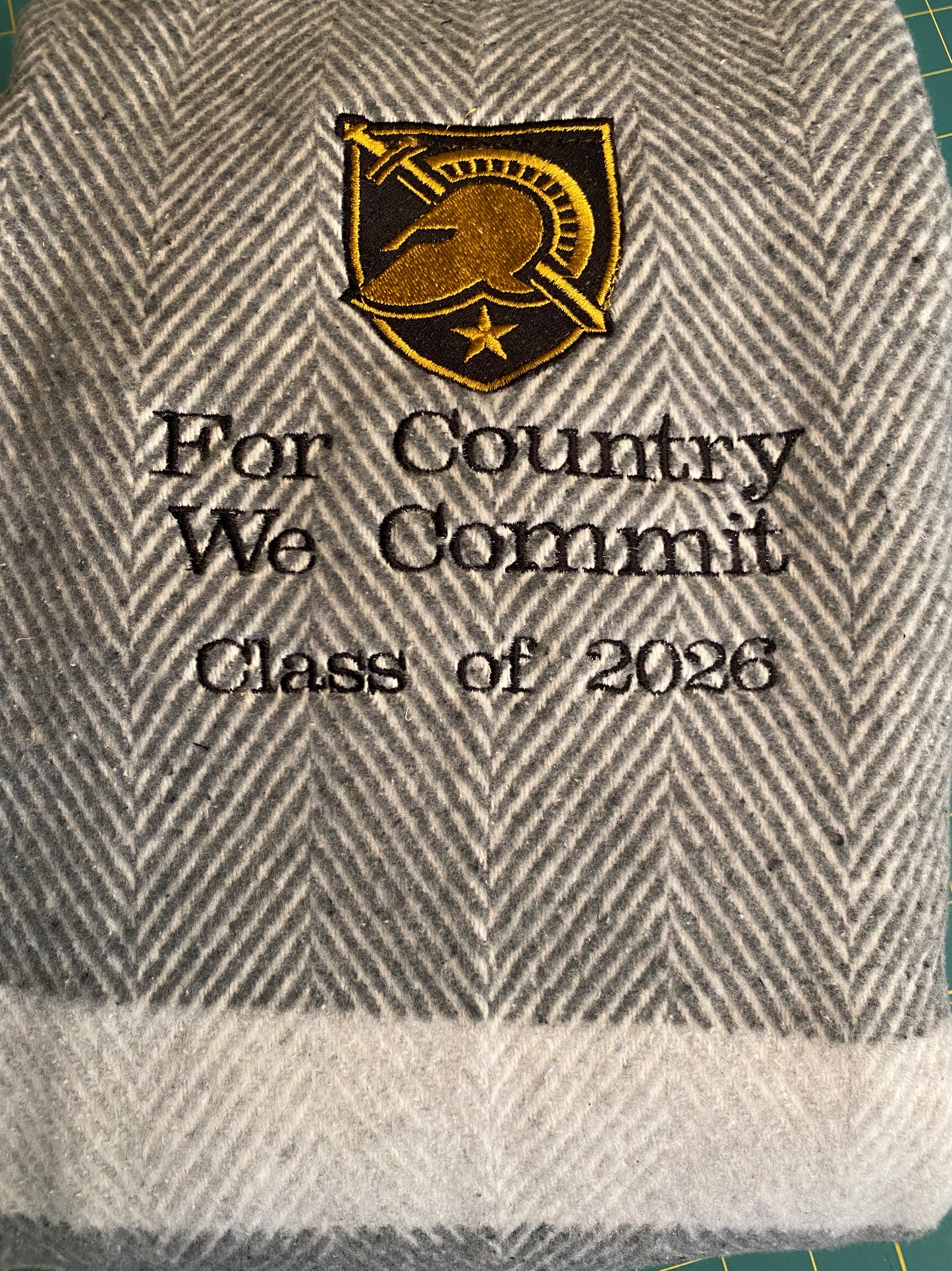 Personalized West Point or Air Force Academy Blanket
