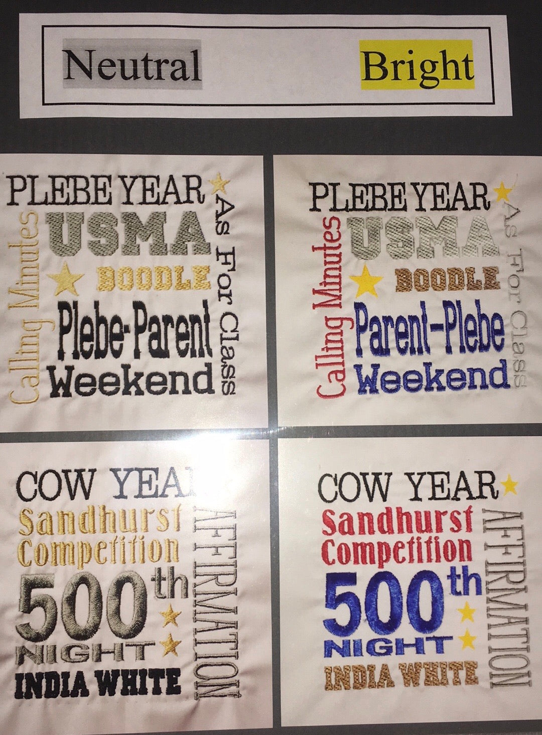 West Point Plebe Year - Quilt Block - For Quilts or Decorator Pillows