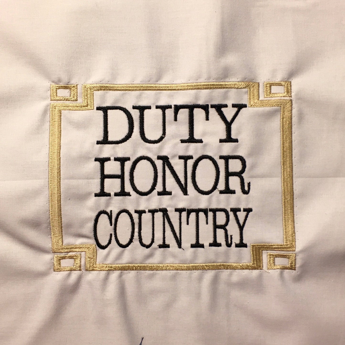 West Point Duty Honor Country - Quilt Block - For Quilts or Decorator Pillows