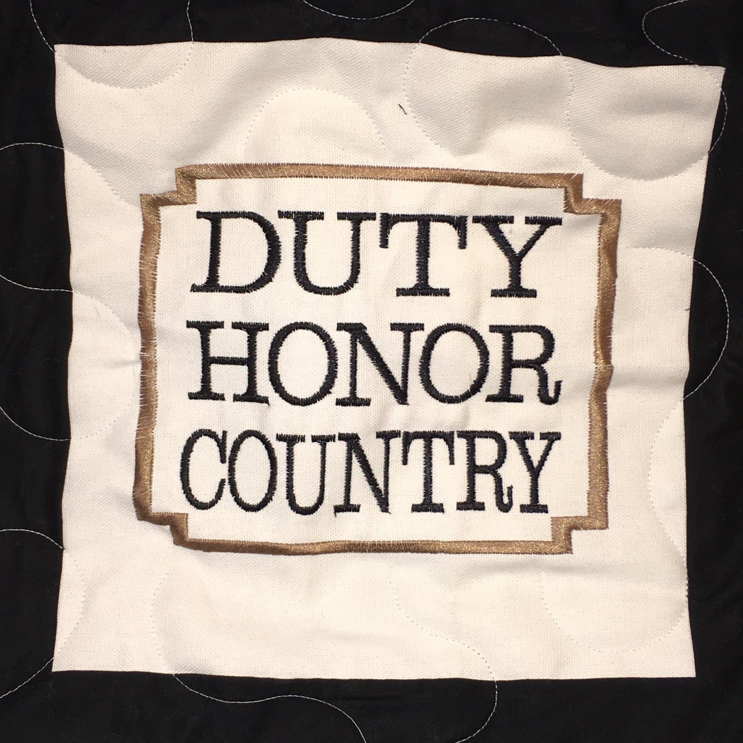 West Point Duty Honor Country - Quilt Block - For Quilts or Decorator Pillows