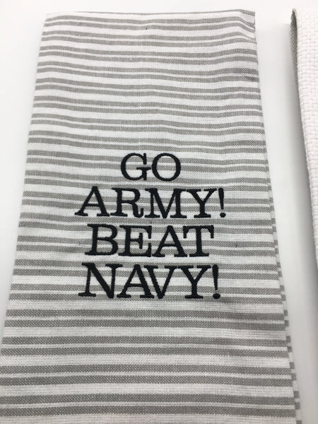 West Point Go Army Beat Navy Dish Wording Towel